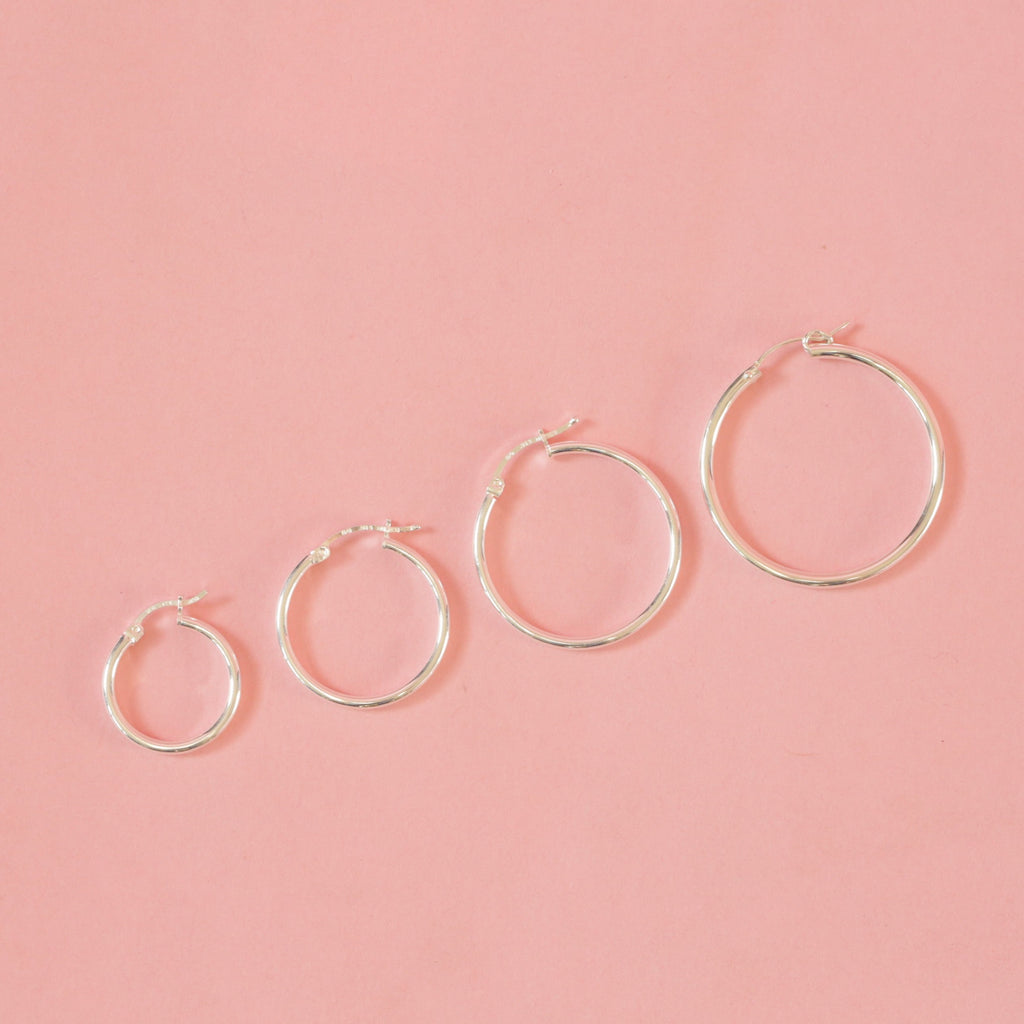 The Bri Sterling Silver Hoops/ Perfect for our add-on pieces!