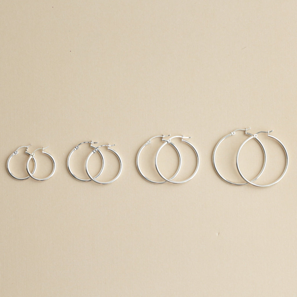 The Bri Sterling Silver Hoops/ Perfect for our add-on pieces!