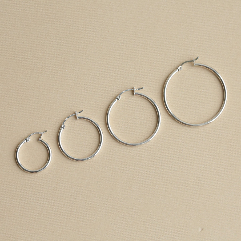 The Bri Sterling Silver Hoops/ Perfect for our add-on pieces!