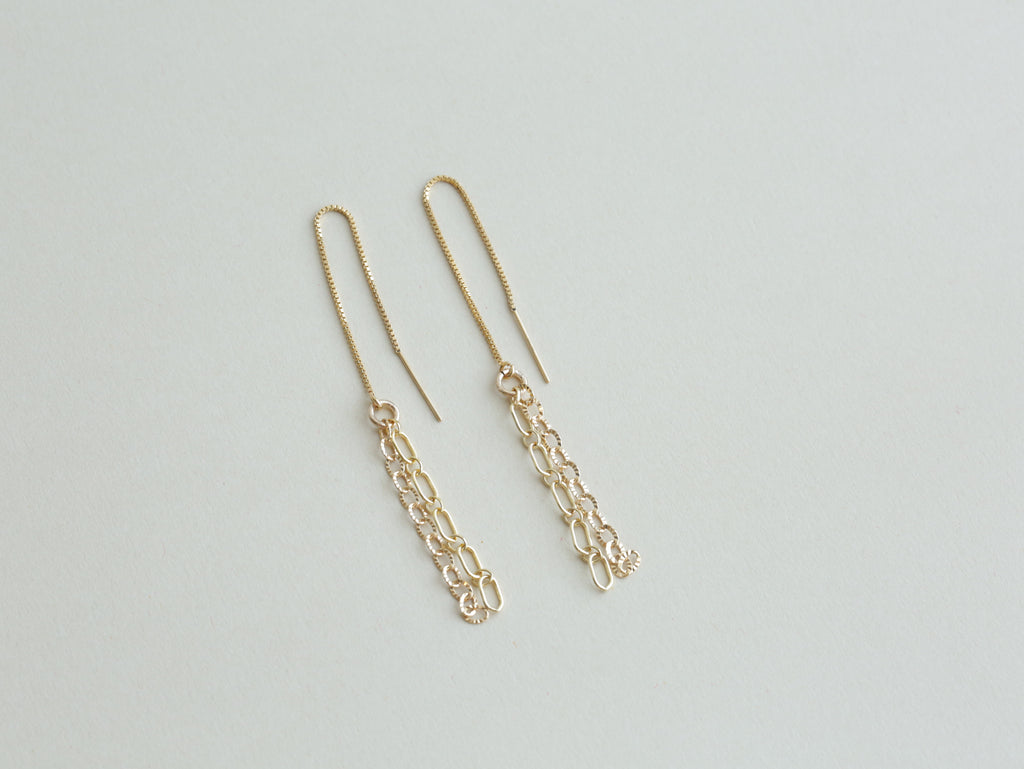 **PRE-ORDER** The Aspen/ Double Gold Filled Chain Threader Earrings